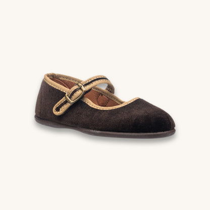 Isa Velvet Mary Jane | Brown