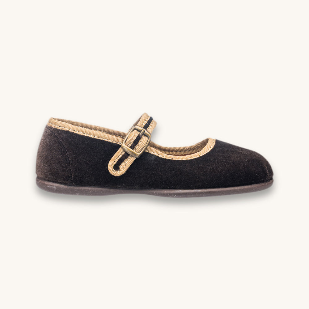 Isa Velvet Mary Jane | Brown