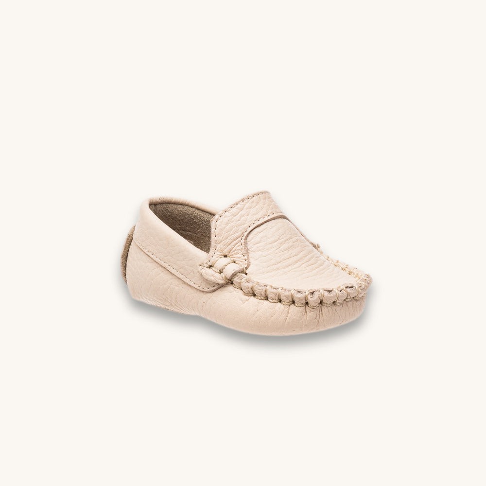 Moccasin Baby | Cream Leather