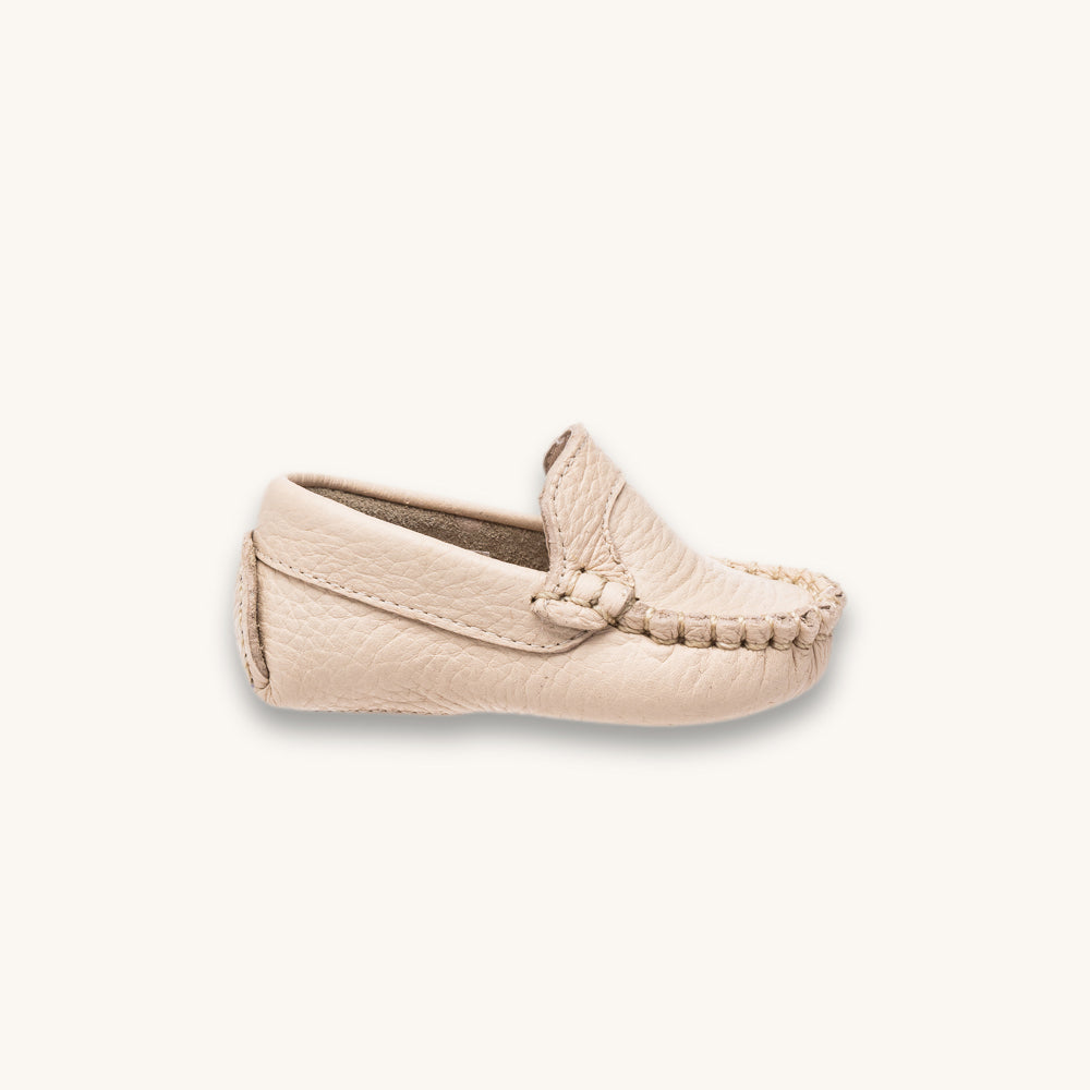 Moccasin Baby | Cream Leather