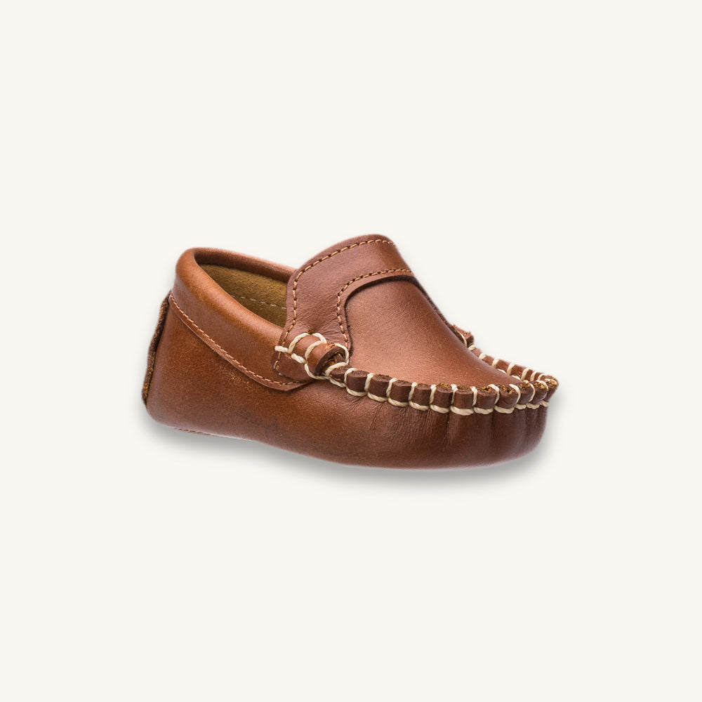 Moccasin Baby | Natural Brown Leather