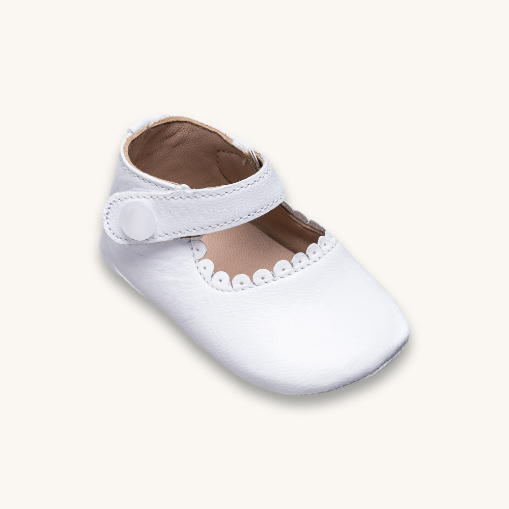 Baby Mary Jane | White Leather