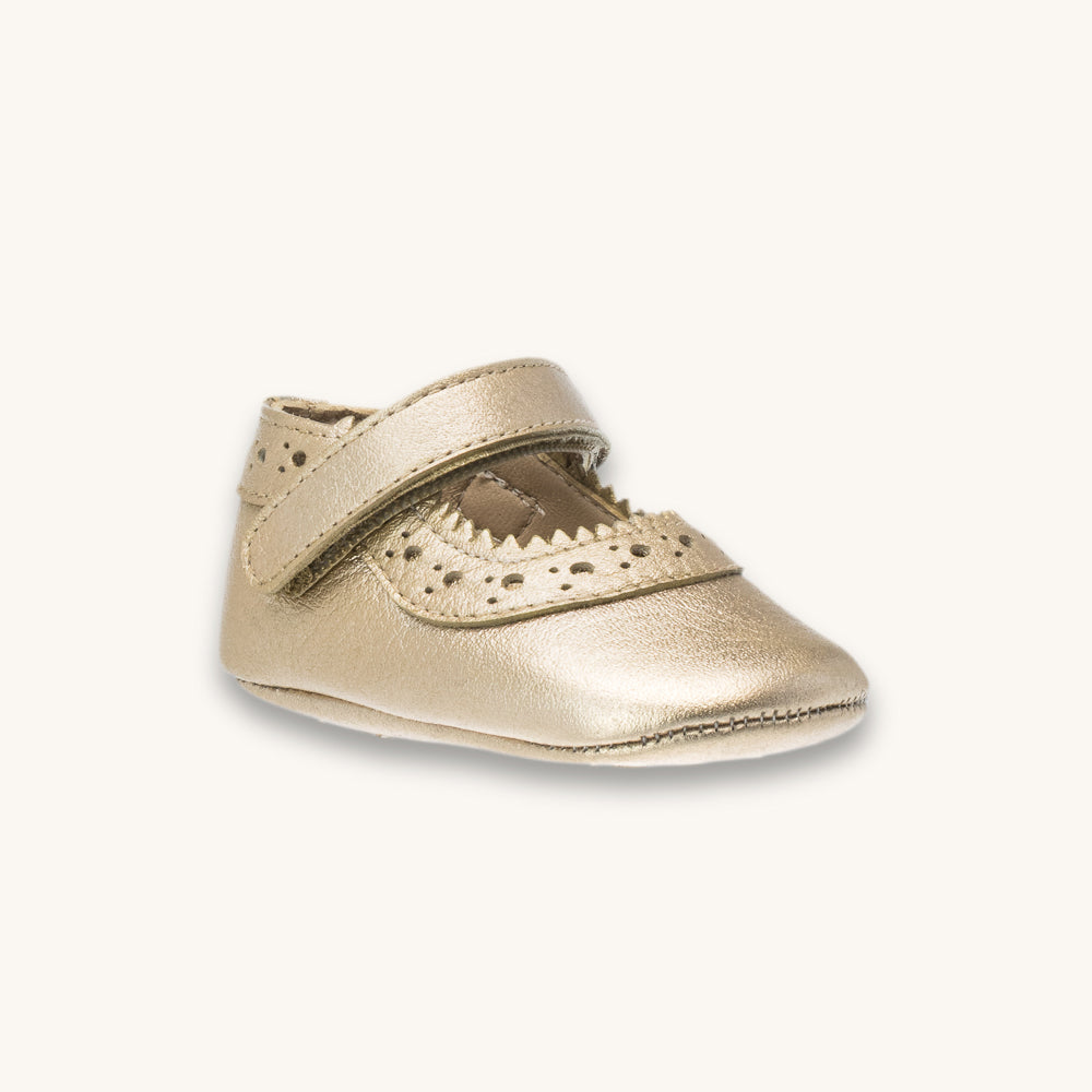Mellie Baby Mary Jane | Gold Leather