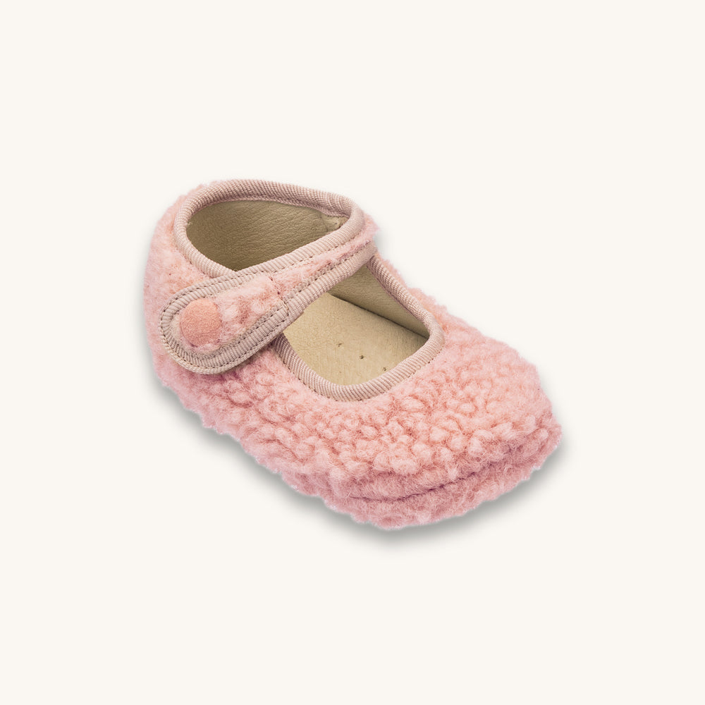 Baby Shearling Mary Jane | Pink