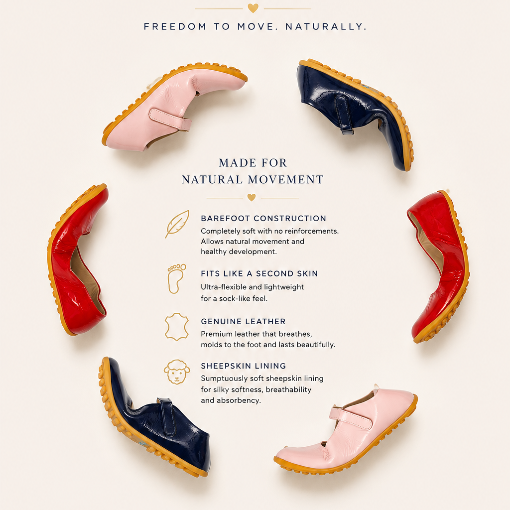 Bare Ballet Flat | Red Leather