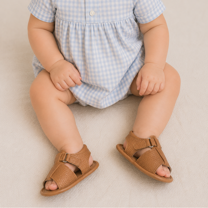 Sandales pour bébé garçon, couleur caramel