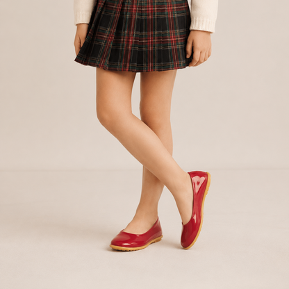Ballerine nue rouge