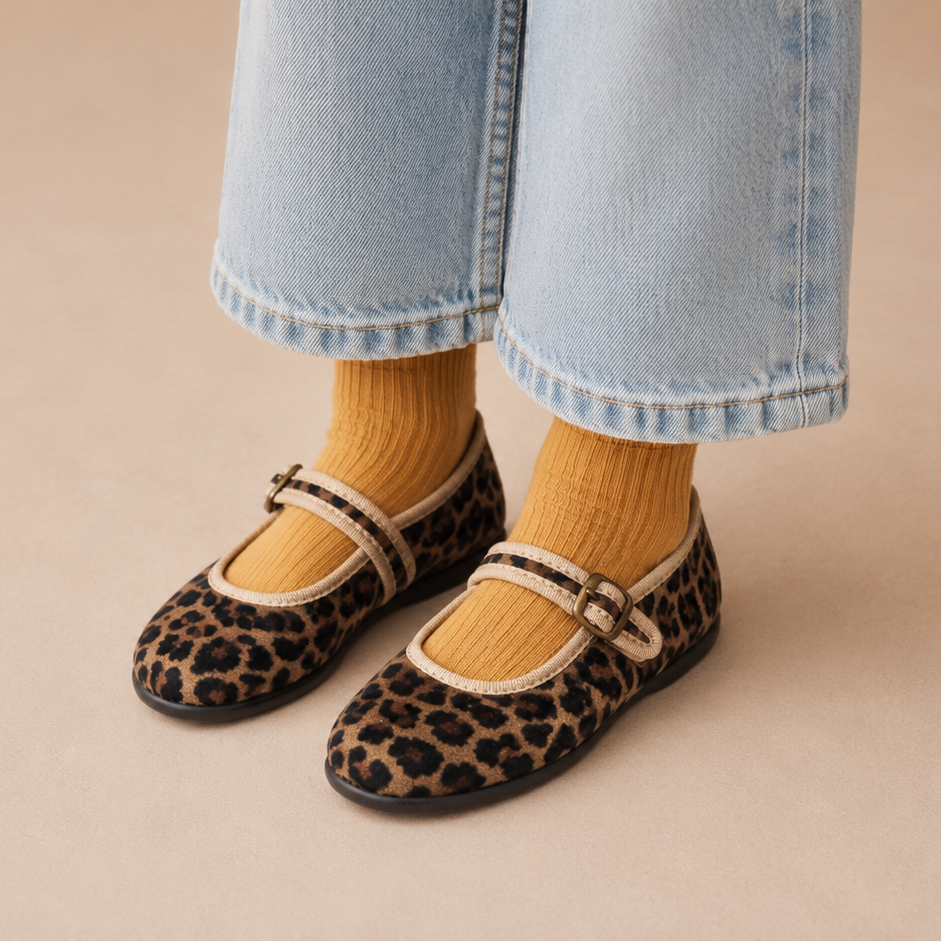 Isa Velvet Mary Jane | Leopard