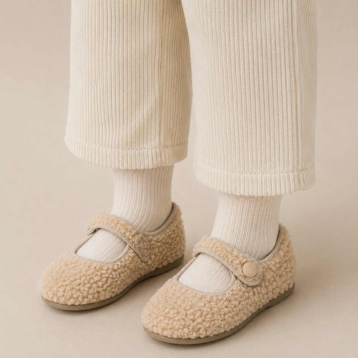 Shearling Mary Jane | Beige