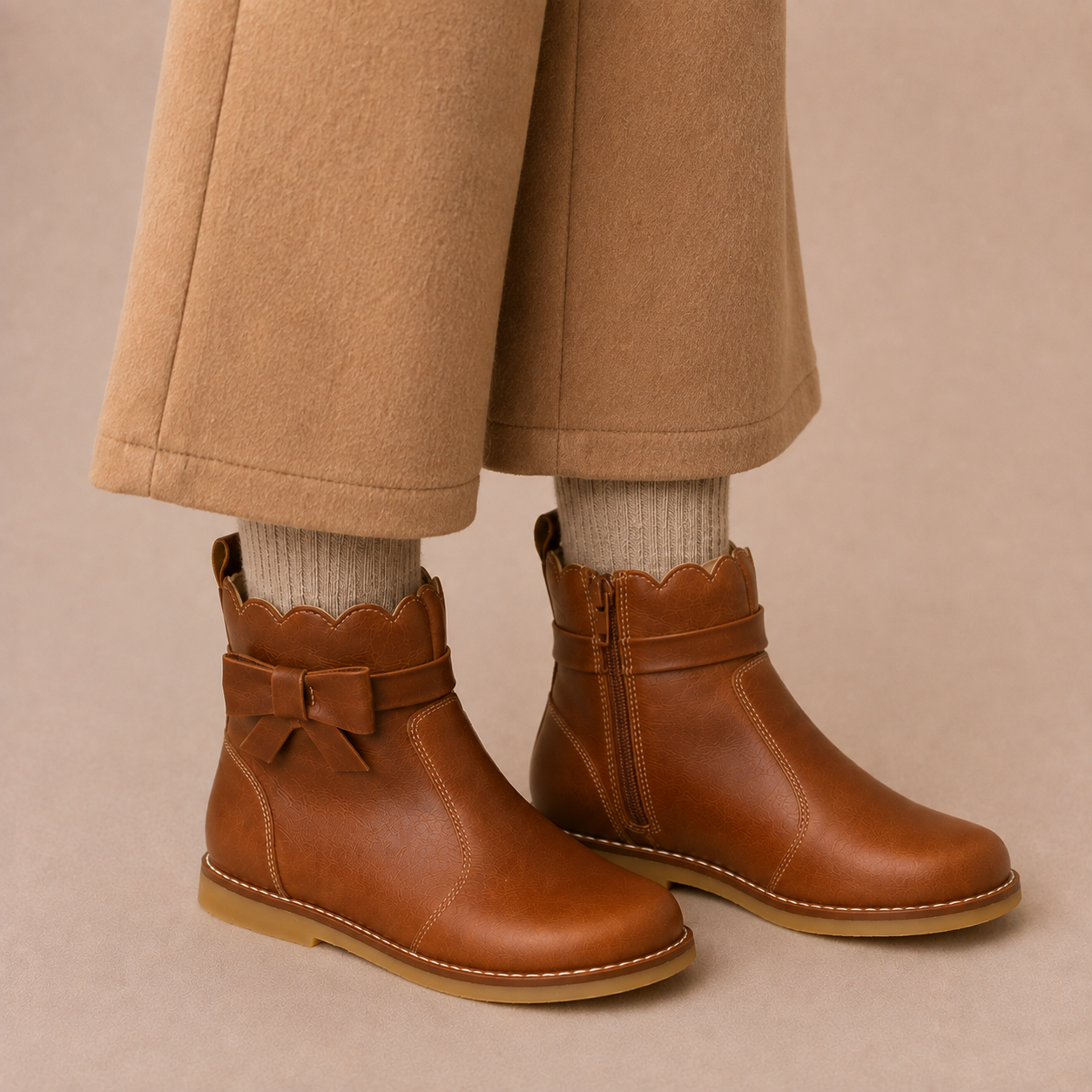Cellia Bootie | Brown Leather