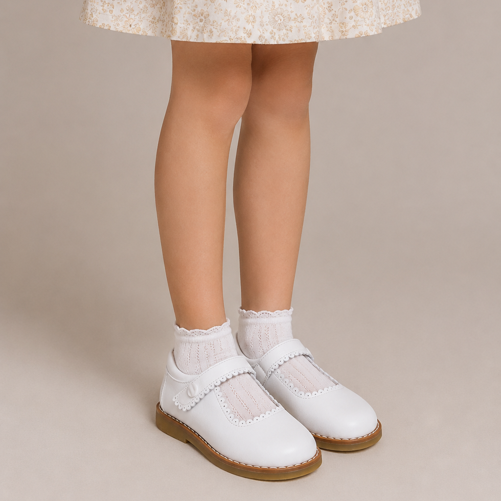 Mary Jane | White Leather
