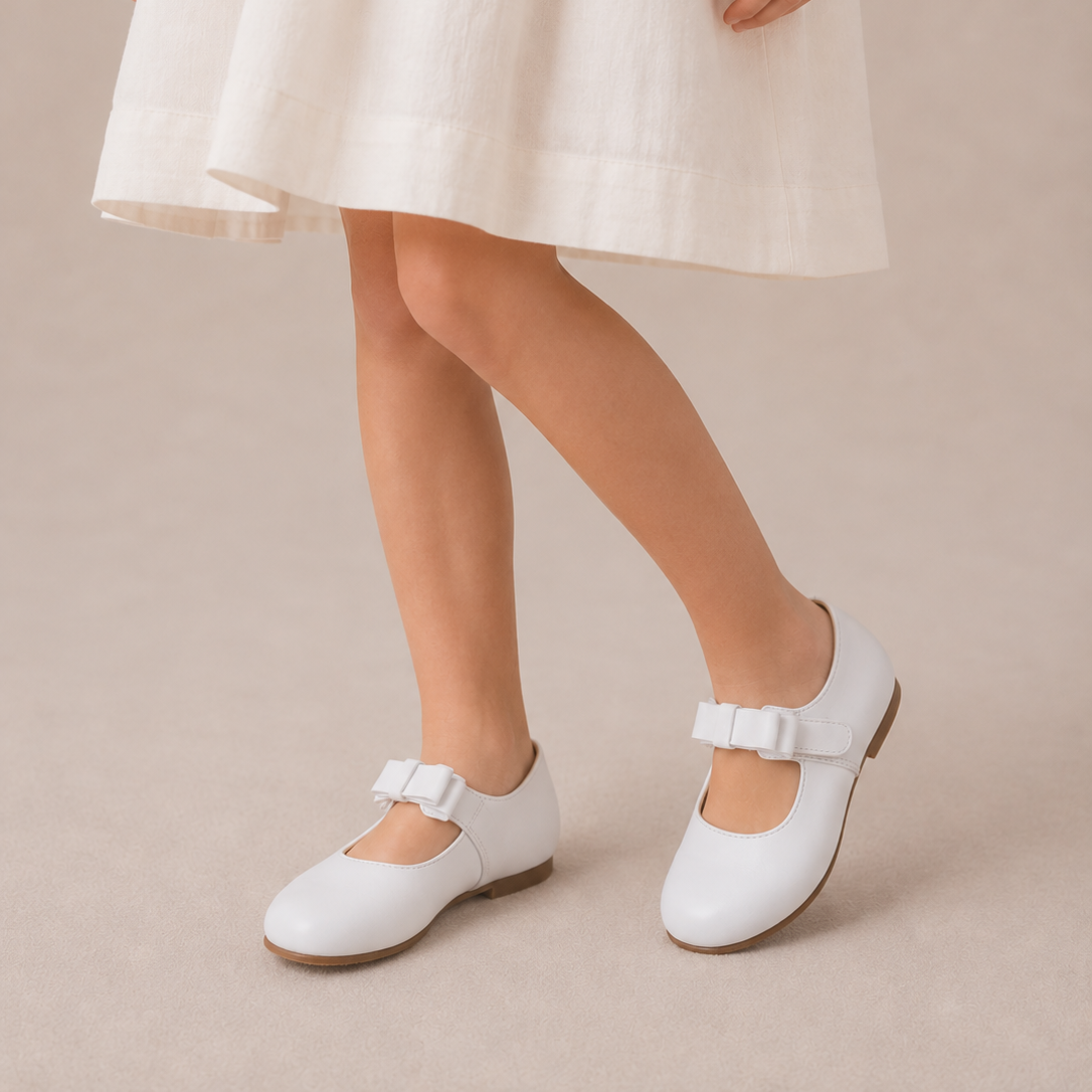 Charlotte Mary Jane | White Leather
