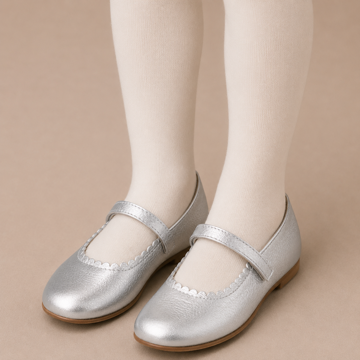 Aria Ballet Flat | Silver Leather