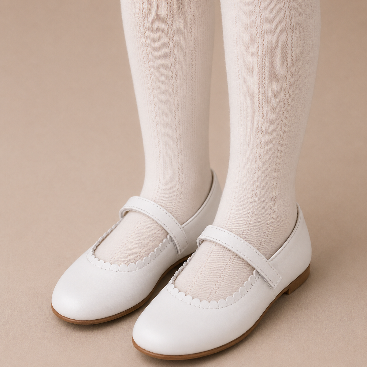 Aria Ballet Flat | White Leather