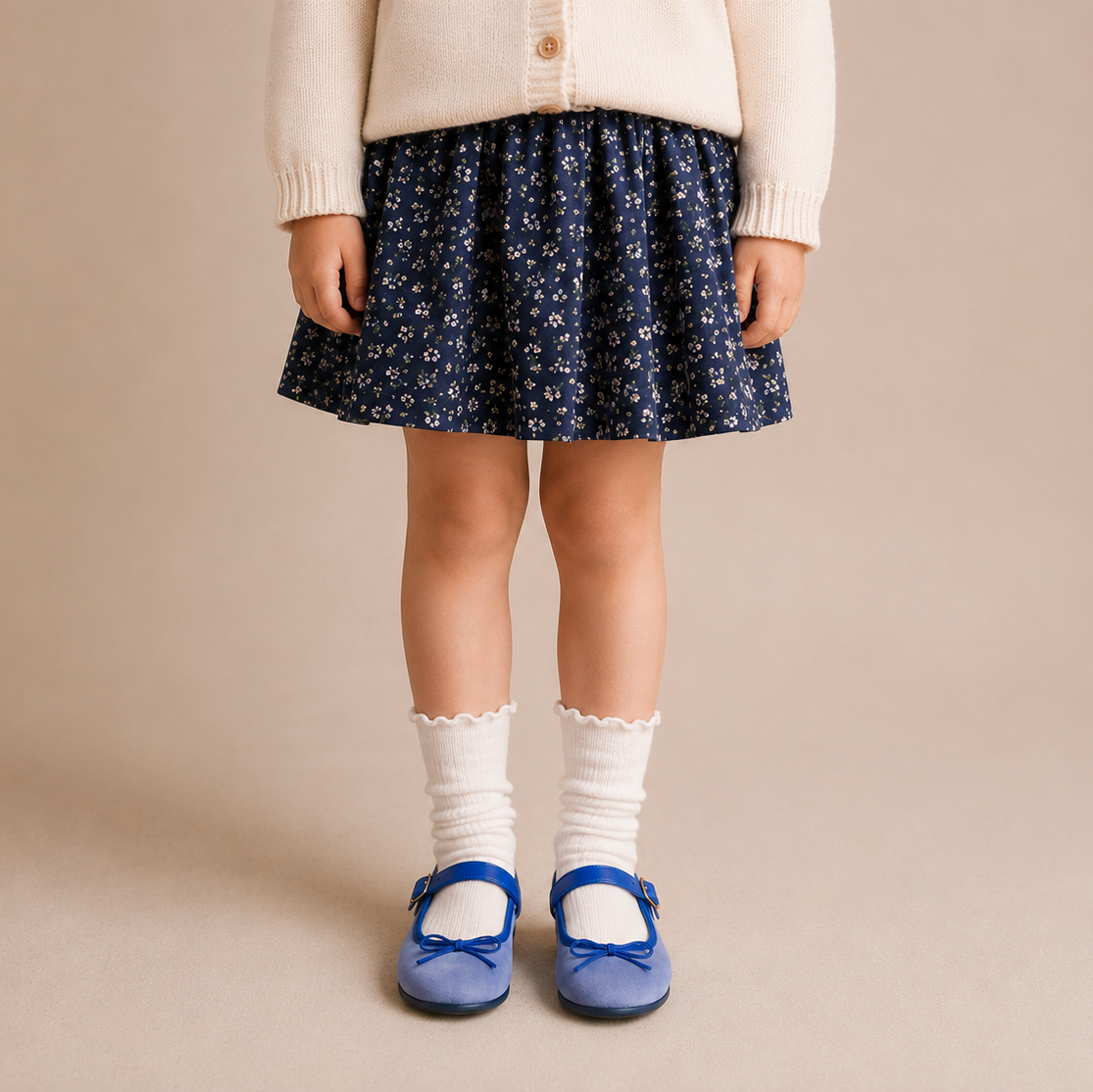 Ellis Velvet Ballet Flat | French Blue