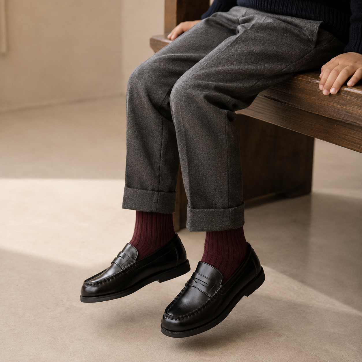 Scholar Moccasin | Black Leather