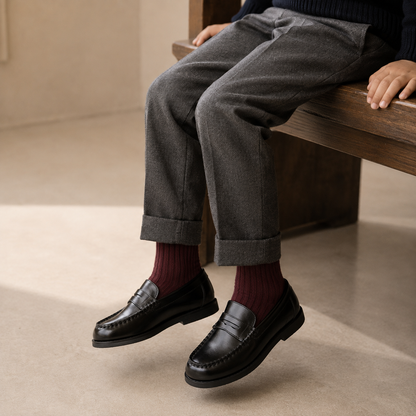 Scholar Moccasin | Black Leather