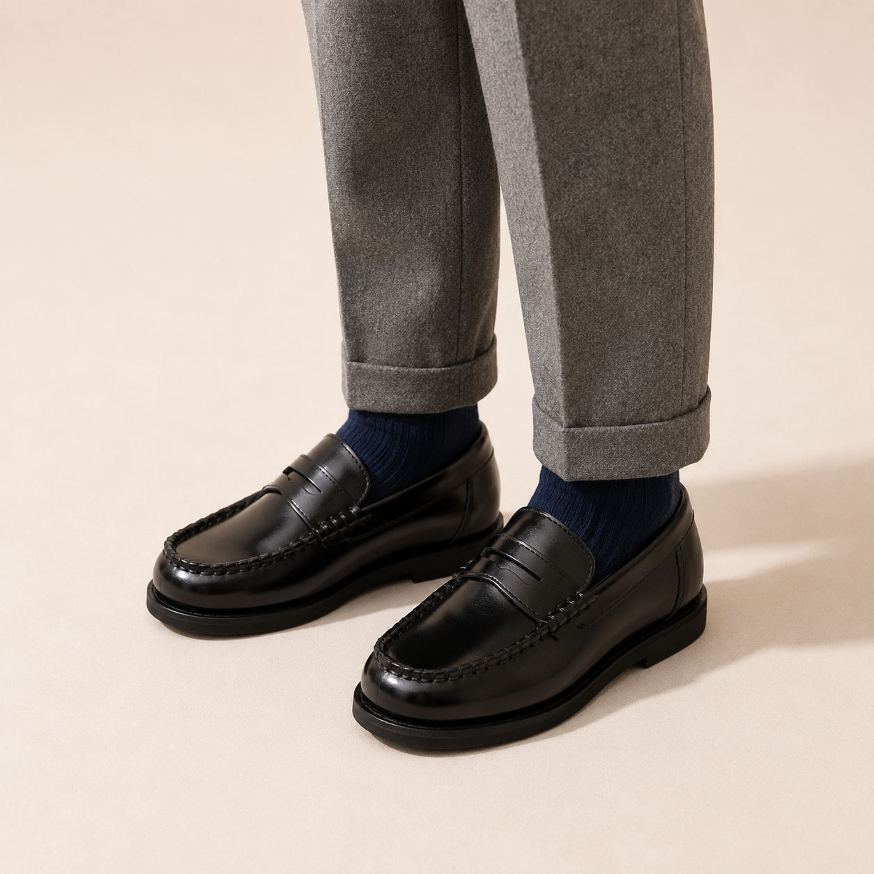 Scholar Moccasin | Black Leather