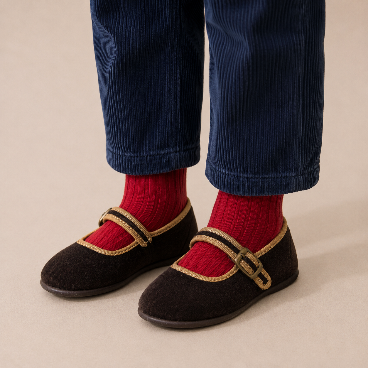 Isa Velvet Mary Jane | Brown