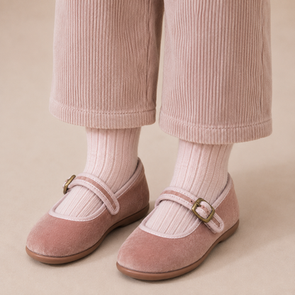Isa Velvet Mary Jane | Pink