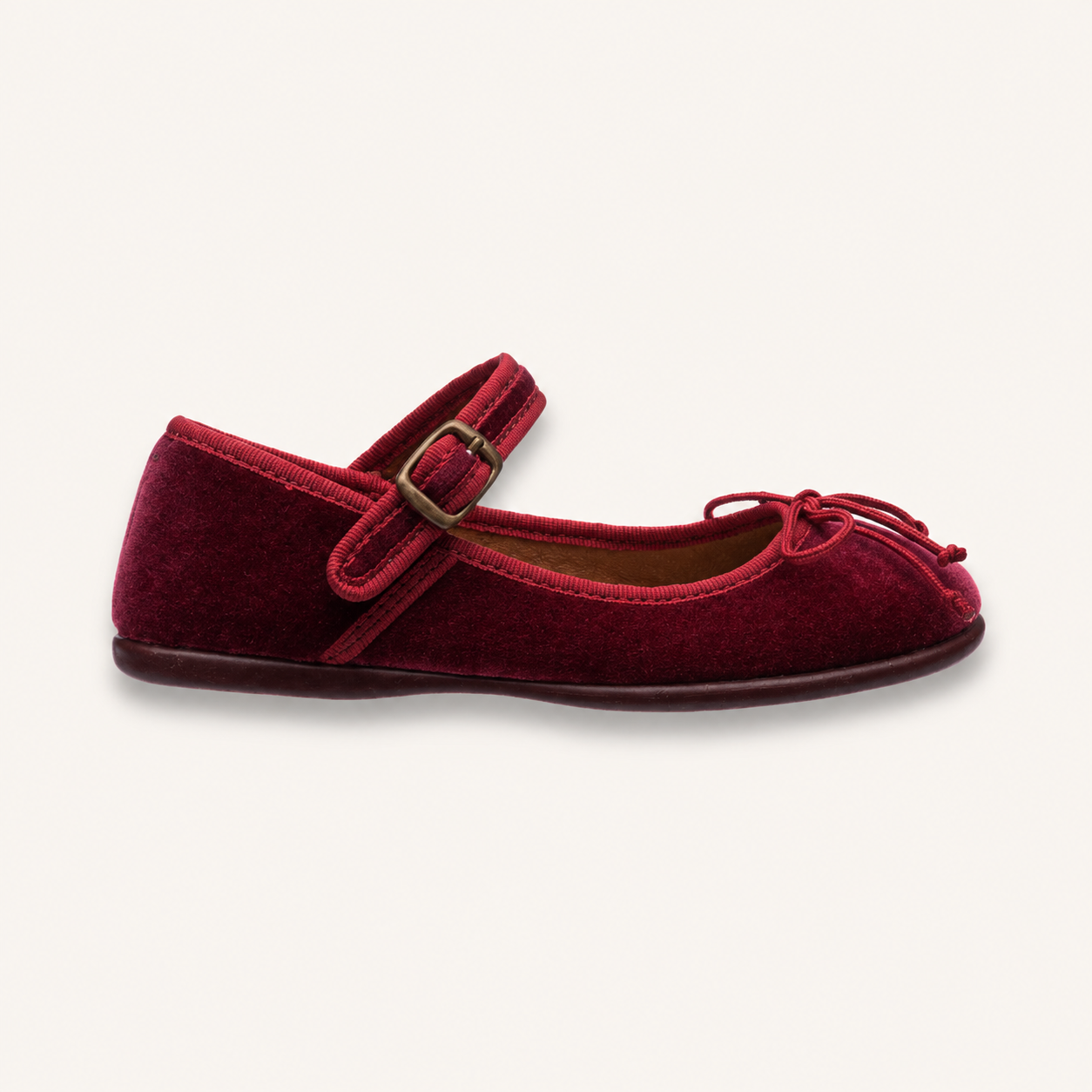 Ellis Velvet Ballet Flat | Garnet