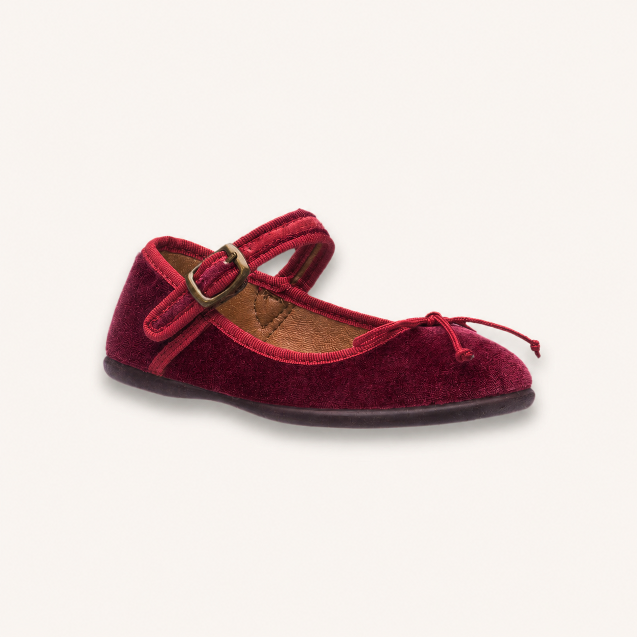 Ellis Velvet Ballet Flat | Garnet