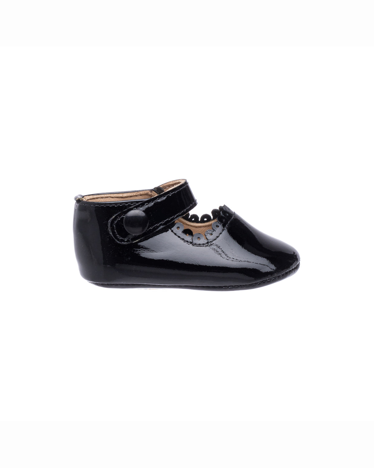 newborn black dress shoes Alessandro Baby Boys Glossy Black Dress Shoes 4 (12-18M)
