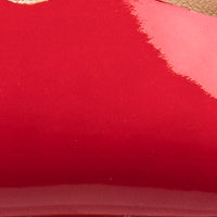 Patent red ballerina flat for children with shiny finish.