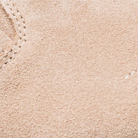 Beige suede toddler Chelsea boot with stitched detailing and rounded toe.