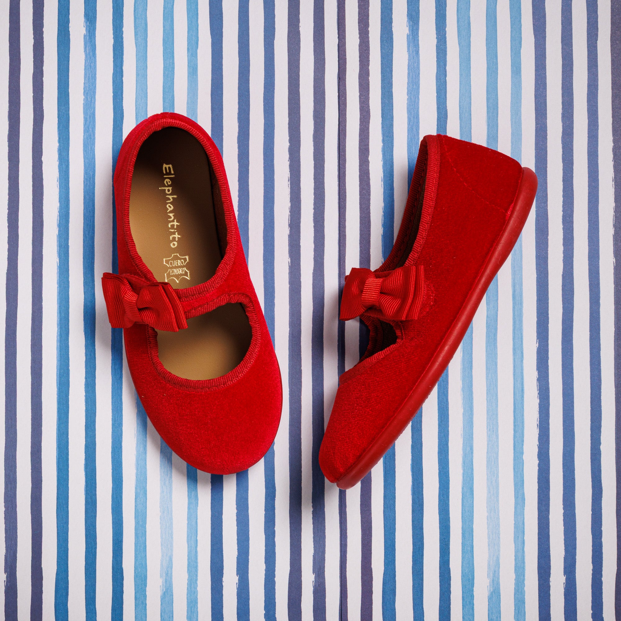 Velvet Bow Mary Jane Red | High-End Quality and Style – Elephantito