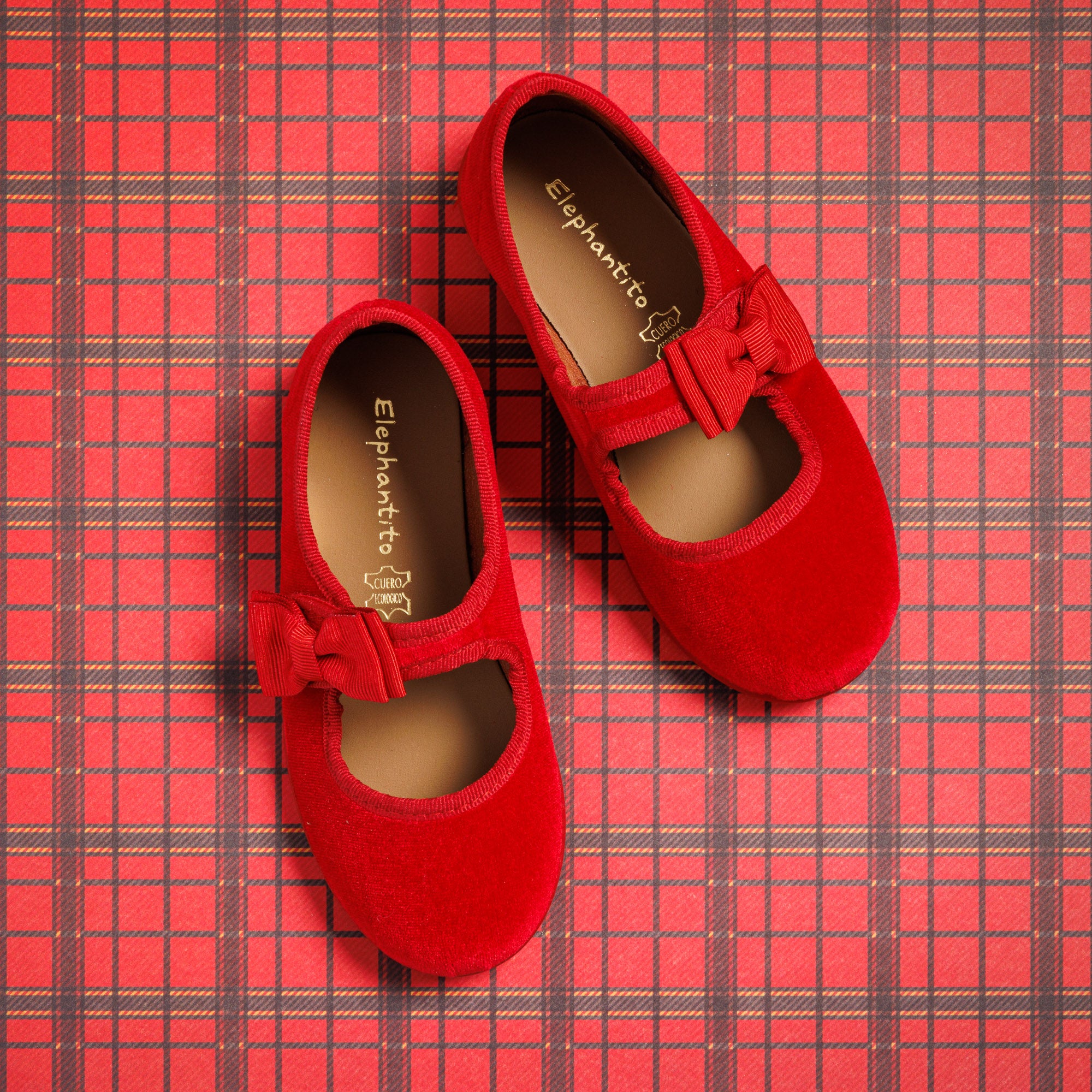 Velvet Bow Mary Jane Red | High-End Quality and Style – Elephantito