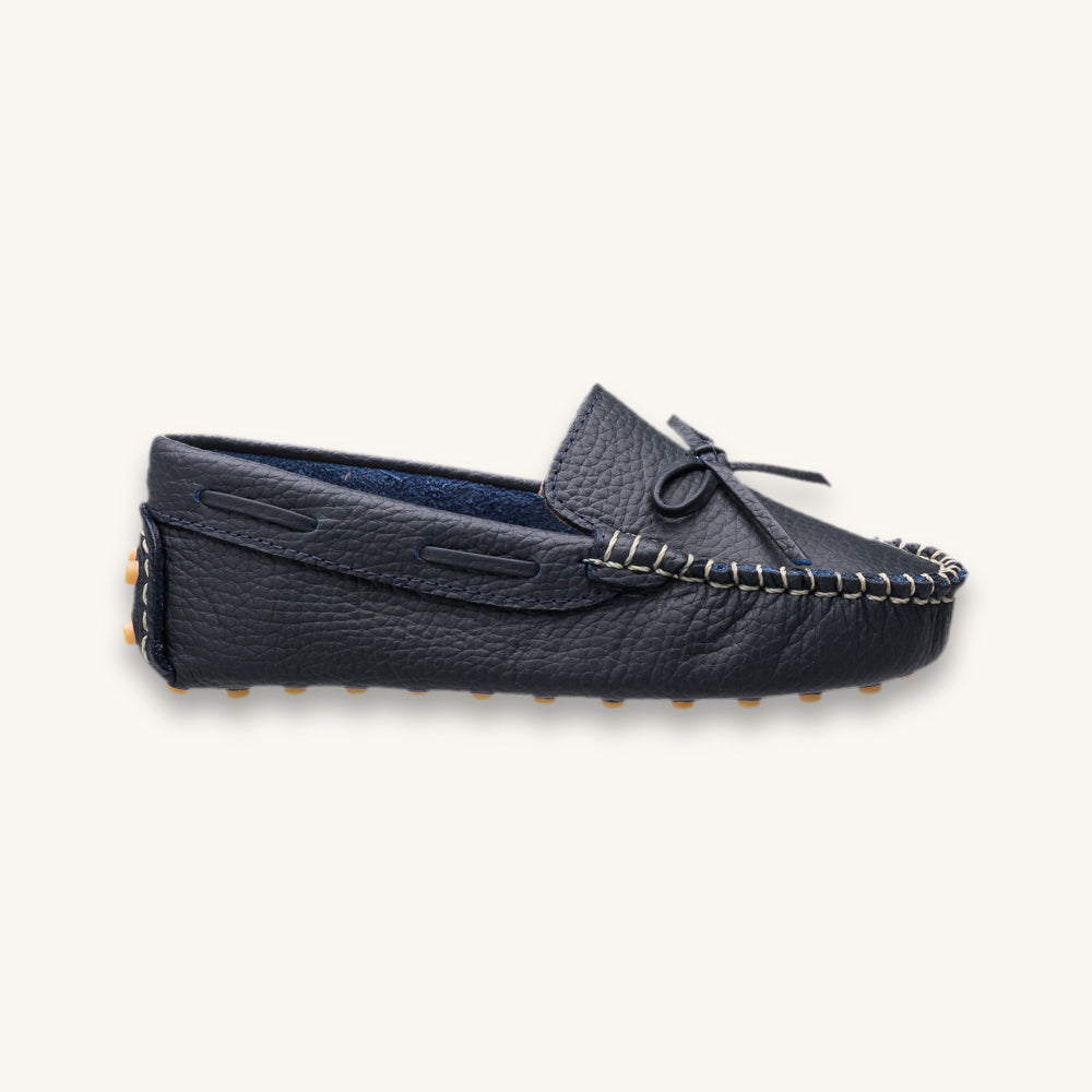 Driver Loafer | Navy Blue Leather