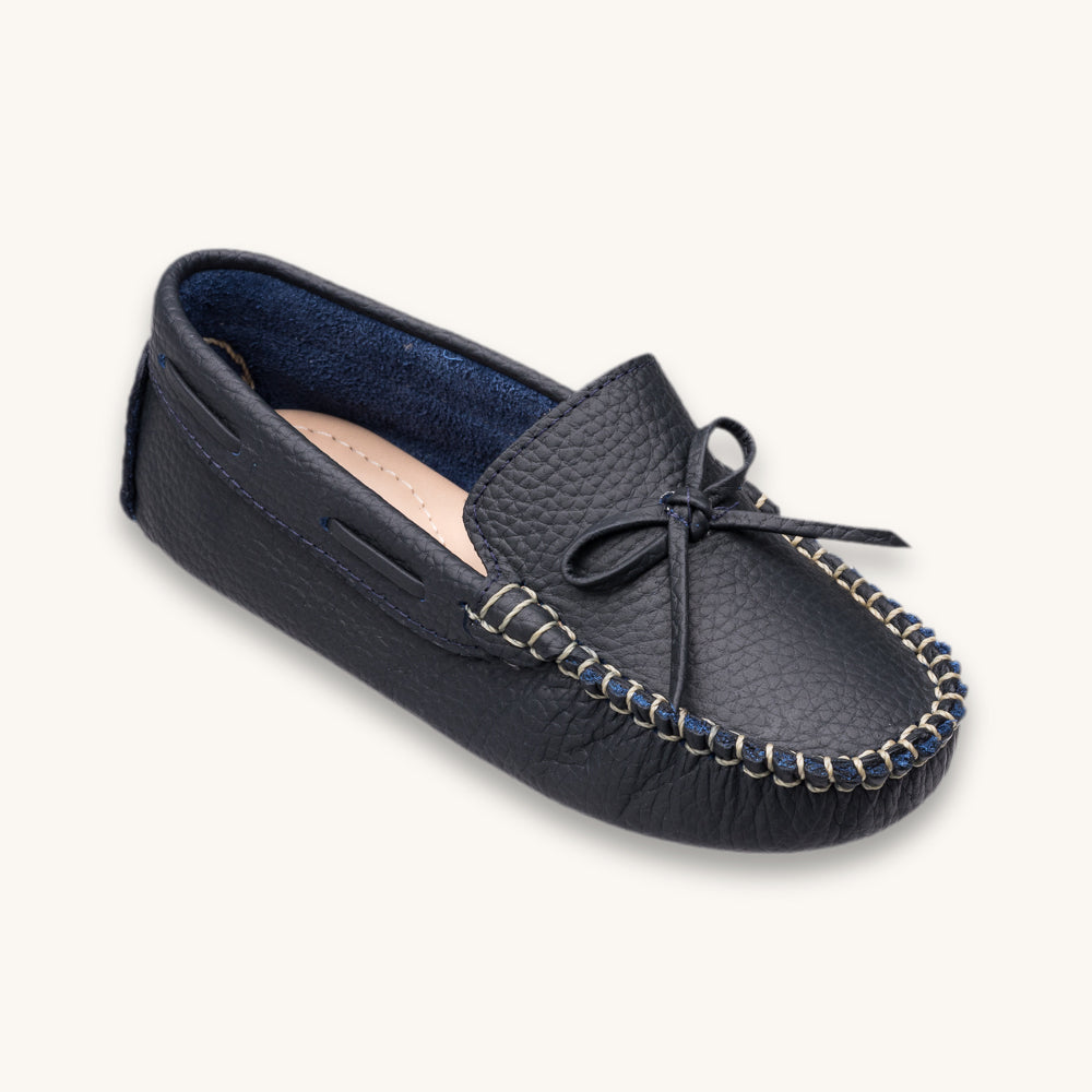 Driver Loafer | Navy Blue Leather