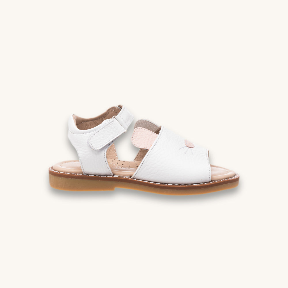 Sandales lapin blanches