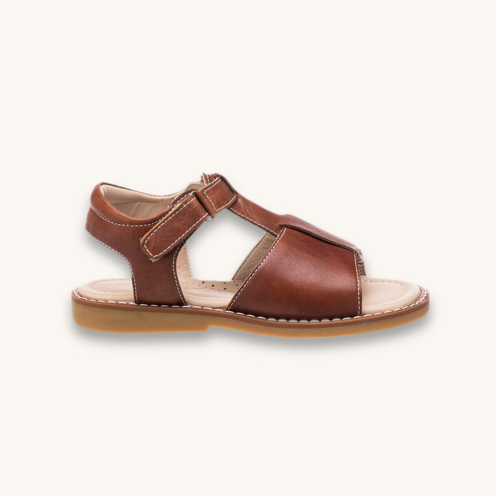 Sandale garçon marron naturel