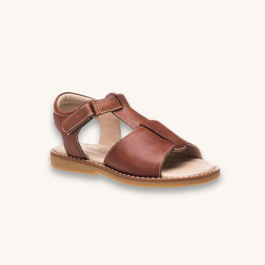 Sandale garçon marron naturel