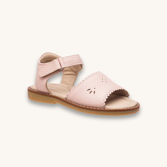 Sandale classique rose festonné