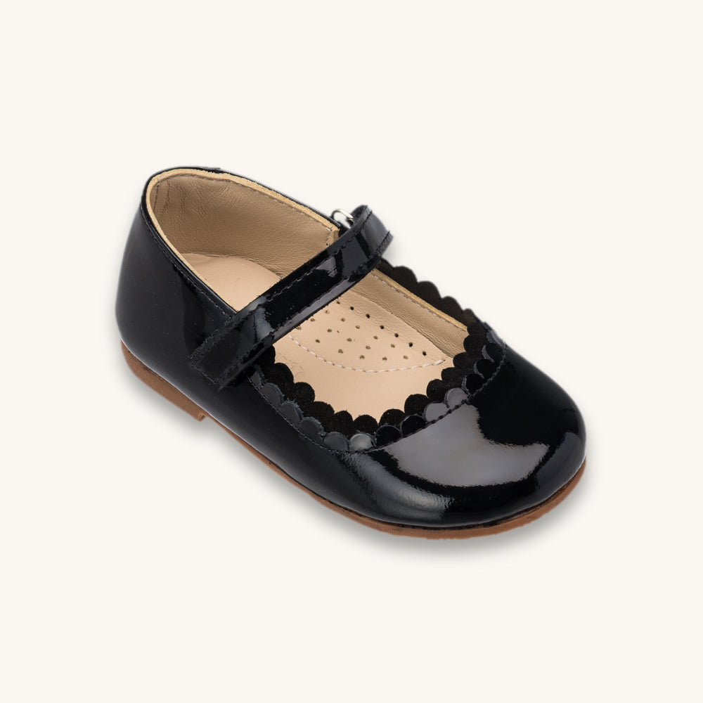 Toddler Aria Ballet Flat | Black Patent Leather