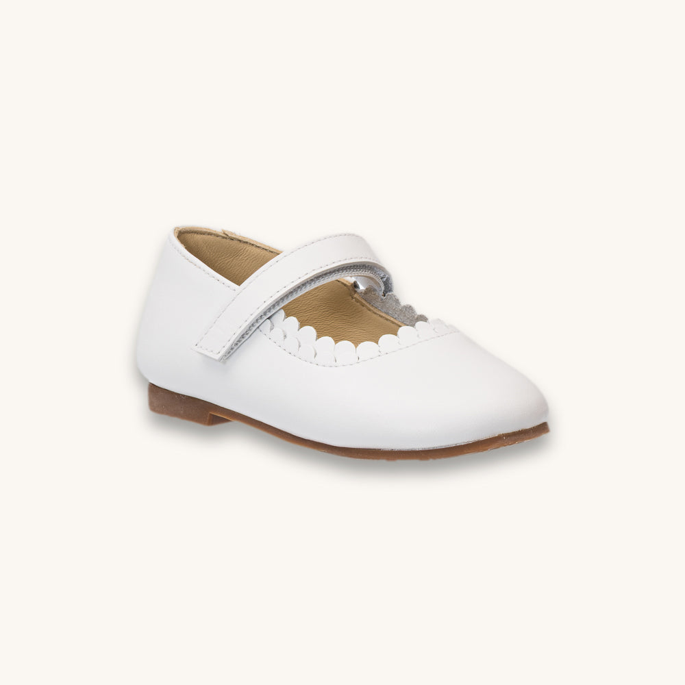 Toddler Aria Ballet Flat | White Leather
