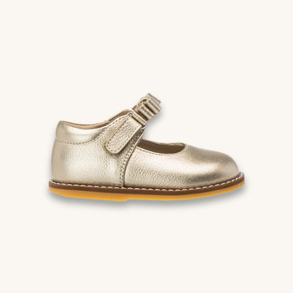 Mary Jane avec nœud pour tout-petit, couleur or