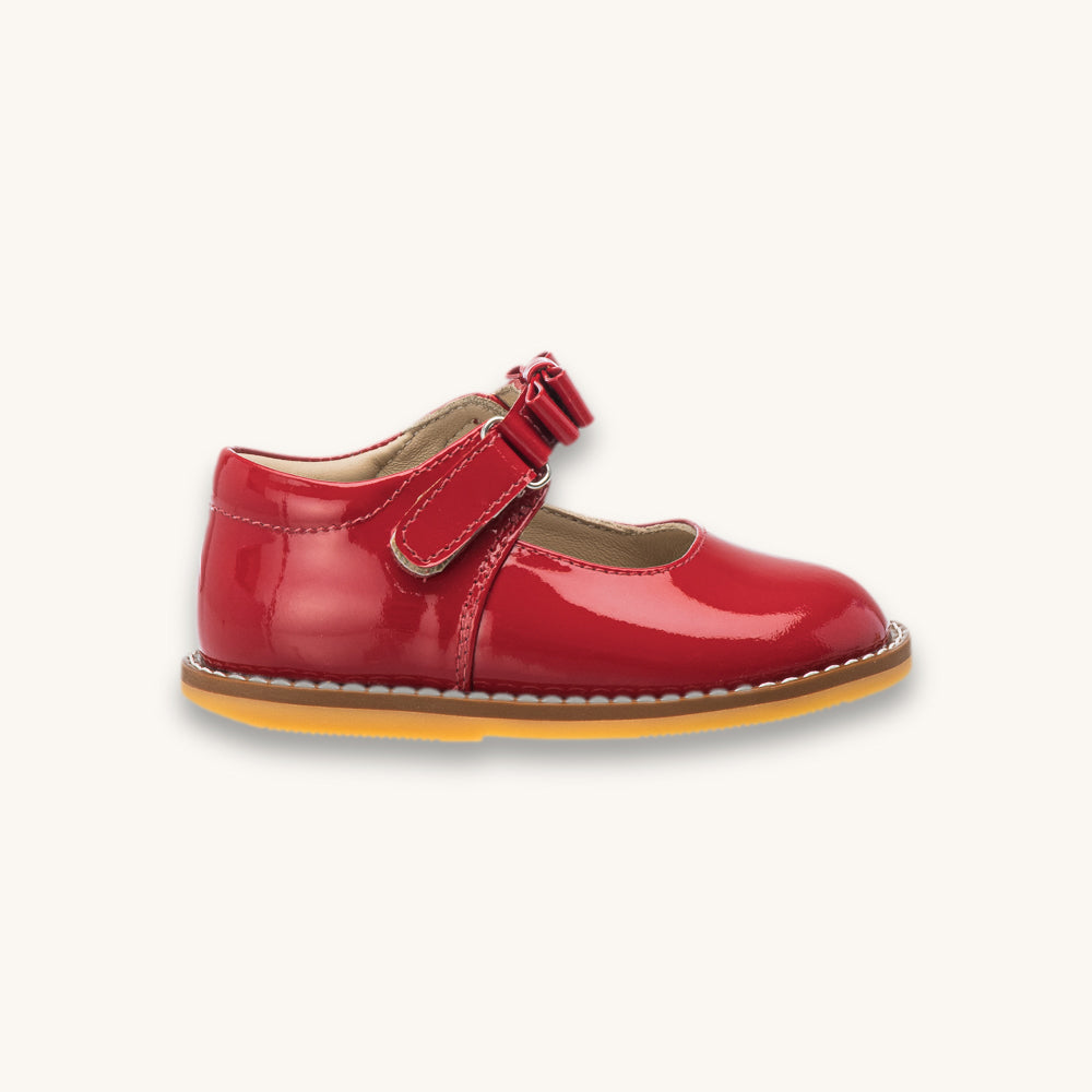 Toddler Bow Mary Jane | Red Leather