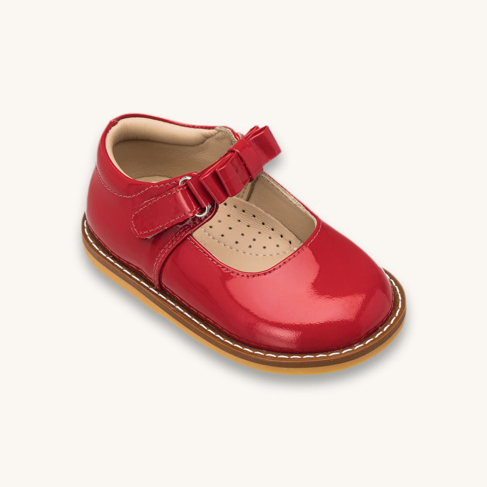 Toddler Bow Mary Jane | Red Leather