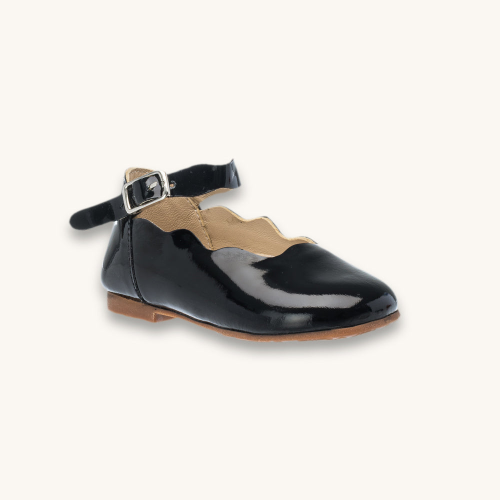 Toddler Ondina Ballet Flat | Black Leather