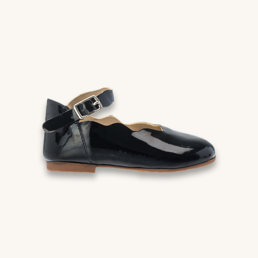 Toddler Ondina Ballet Flat | Black Leather