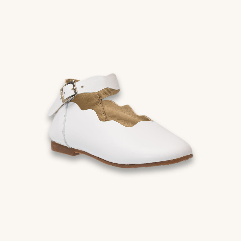 Toddler Ondina Ballet Flat | White Leather