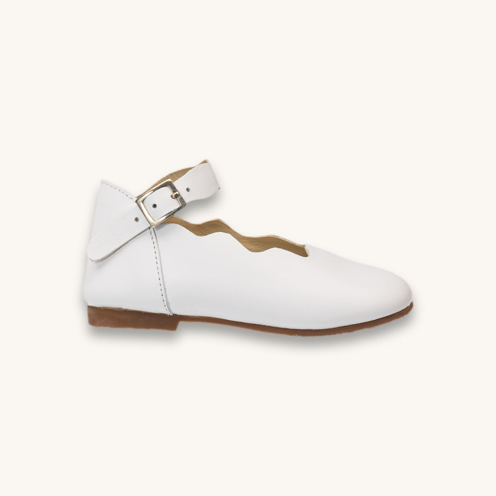 Toddler Ondina Ballet Flat | White Leather