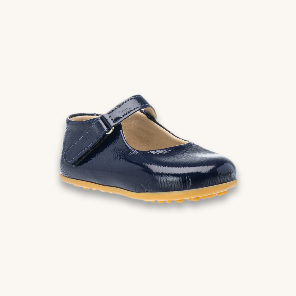 Toddler Bare Mary Jane | Blue Leather
