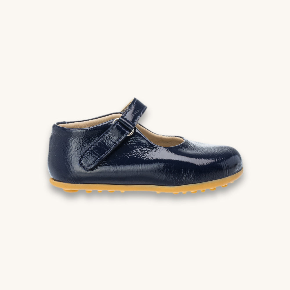 Toddler Bare Mary Jane | Blue Leather