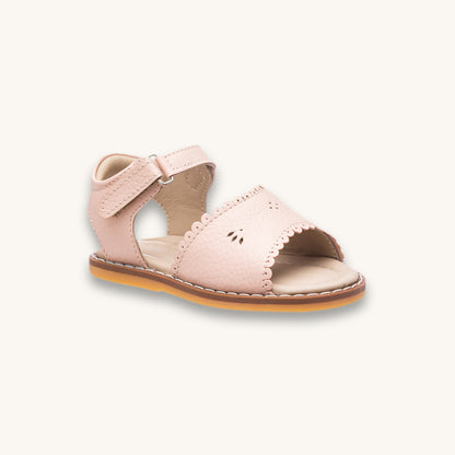 Sandale classique à bord festonné rose pour tout-petits