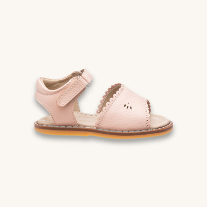 Sandale classique à bord festonné rose pour tout-petits